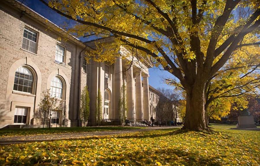 Goldwin Smith Hall in fall